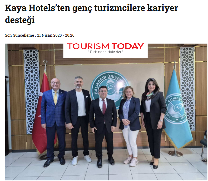 Kaya Hotels’ten genç turizmcilere kariyer desteği.