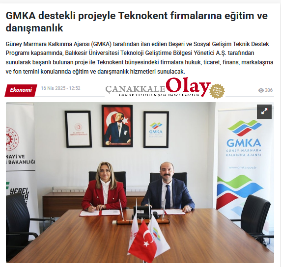 GMKA destekli projeyle Teknokent firmalarına eğitim ve danışmanlık.