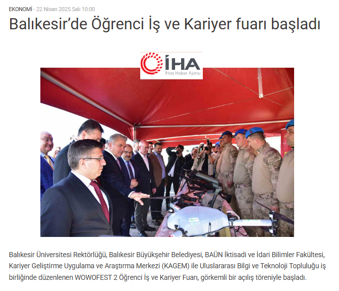 Balıkesir’de Öğrenci İş ve Kariyer fuarı başladı. 1