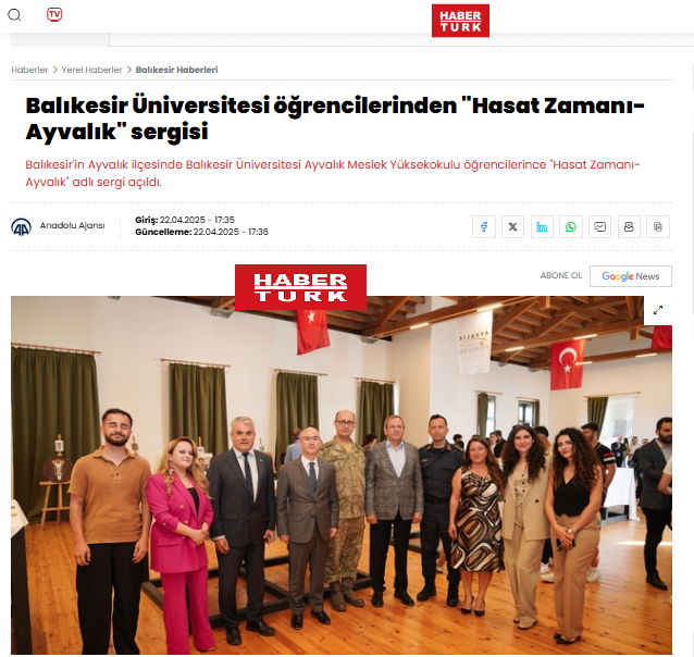Balıkesir Üniversitesi öğrencilerinden "Hasat Zamanı-Ayvalık" sergisi