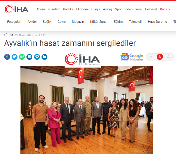 Ayvalık’ın hasat zamanını sergilediler