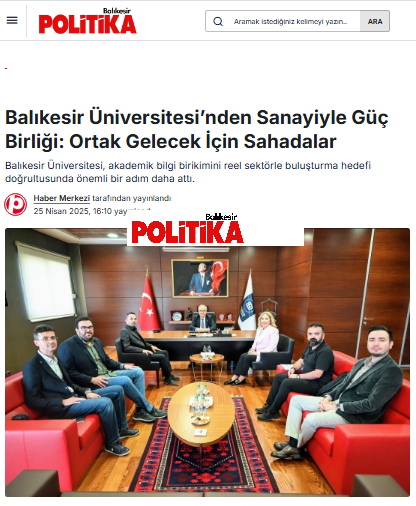 Balıkesir Üniversitesi’nden Sanayiyle Güç Birliği: Ortak Gelecek İçin Sahadalar