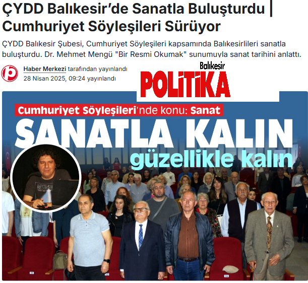 ÇYDD Balıkesir’de Sanatla Buluşturdu | Cumhuriyet Söyleşileri Sürüyor