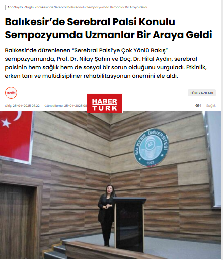 Balıkesir’de Serebral Palsi Konulu Sempozyumda Uzmanlar Bir Araya Geldi