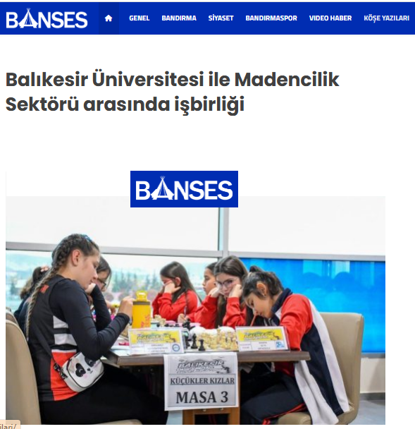 Balıkesir Üniversitesi ile Madencilik sektörü arasında işbirliği