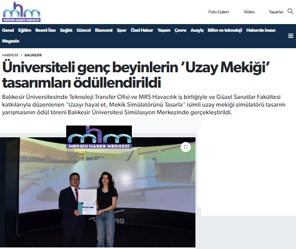 Üniversiteli genç beyinlerin ’Uzay Mekiği’ tasarımları ödüllendirildi