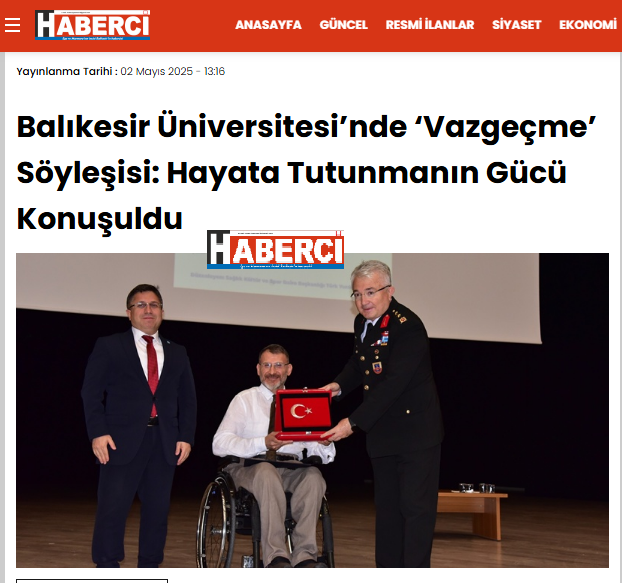 Balıkesir Üniversitesi’nde ‘Vazgeçme’ Söyleşisi: Hayata Tutunmanın Gücü Konuşuldu