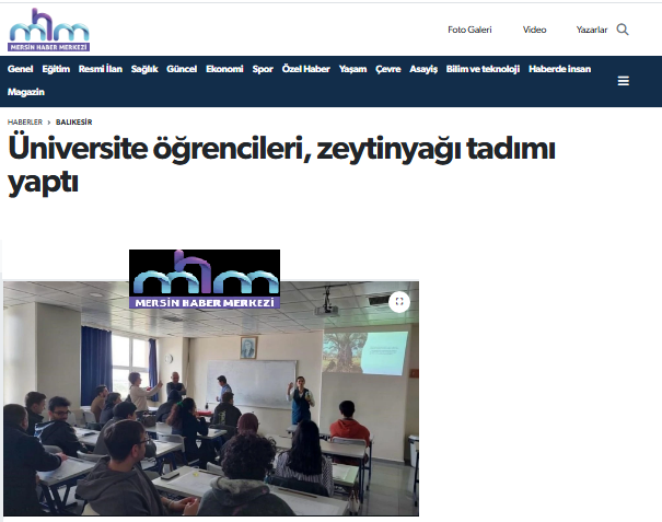 Üniversite öğrencileri, zeytinyağı tadımı yaptı