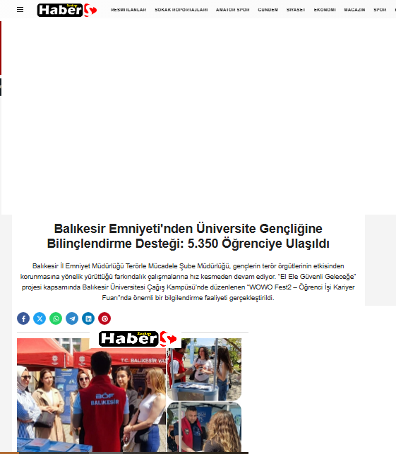 Balıkesir Emniyeti'nden Üniversite Gençliğine Bilinçlendirme Desteği: 5.350 Öğrenciye Ulaşıldı