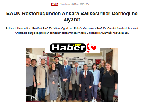 BAÜN Rektörlüğünden Ankara Balıkesirliler Derneği'ne Ziyaret.