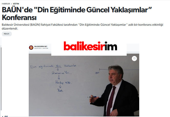 BAÜN'de "Din Eğitiminde Güncel Yaklaşımlar” Konferansı.