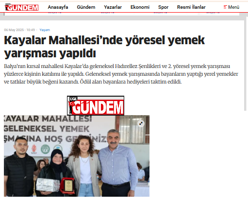 Kayalar Mahallesi’nde yöresel yemek yarışması yapıldı