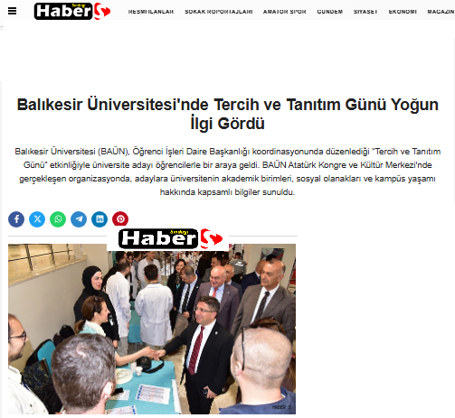 Balıkesir Üniversitesi'nde Tercih ve Tanıtım Günü Yoğun İlgi Gördü