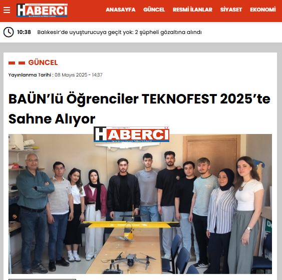 BAÜN’lü Öğrenciler TEKNOFEST 2025’te Sahne Alıyor