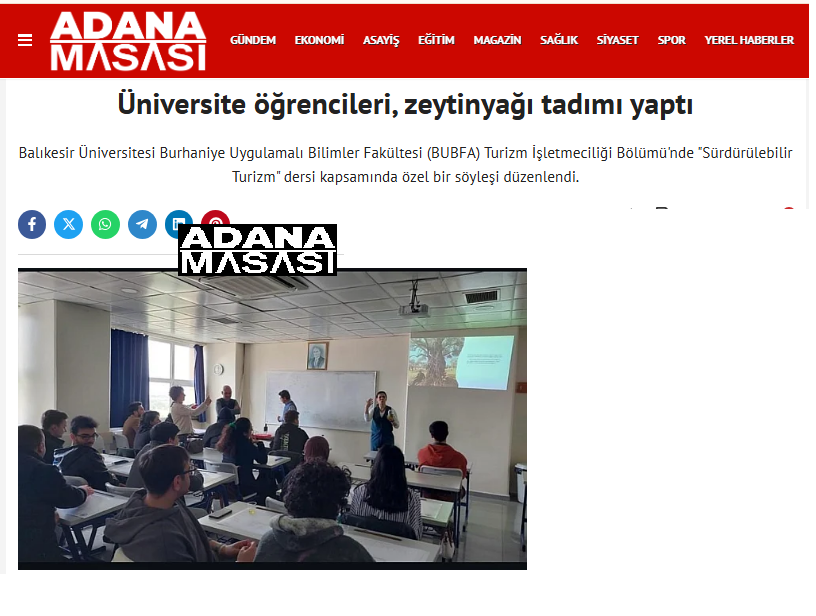 Üniversite öğrencileri, zeytinyağı tadımı yaptı