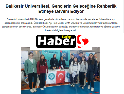 Balıkesir Üniversitesi, Gençlerin Geleceğine Rehberlik Etmeye Devam Ediyor