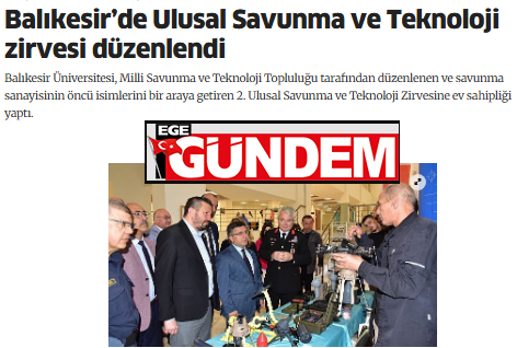 Balıkesir’de Ulusal Savunma ve Teknoloji zirvesi düzenlendi. 1
