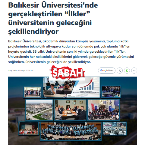 Balıkesir Üniversitesi'nde gerçekleştirilen “İlkler” üniversitenin geleceğini şekillendiriyor. 1