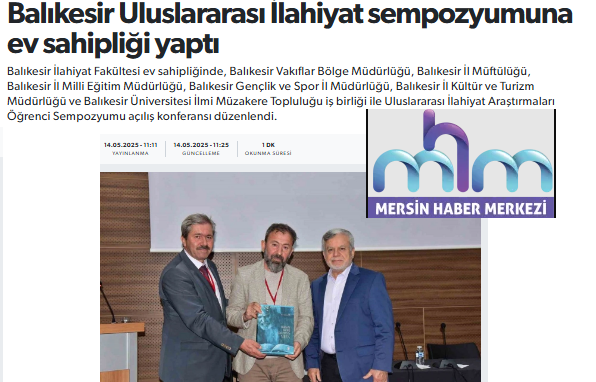 Balıkesir Uluslararası İlahiyat sempozyumuna ev sahipliği yaptı.