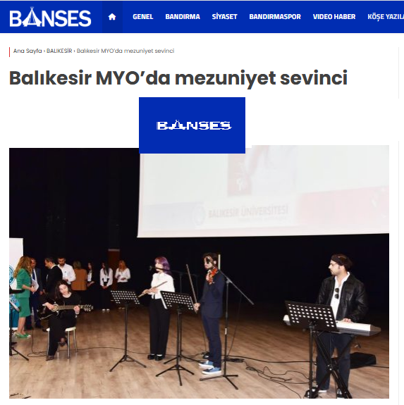 Balıkesir MYO'da mezuniyet sevinci