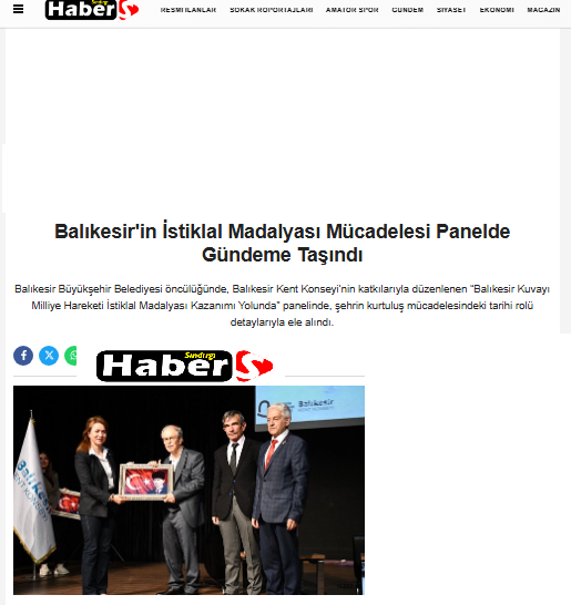 Balıkesir'in İstiklal Madalyası Mücadelesi Panelde Gündeme Taşındı