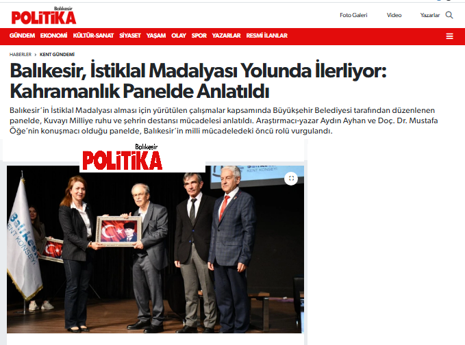 Balıkesir, İstiklal Madalyası Yolunda İlerliyor: Kahramanlık Panelde Anlatıldı