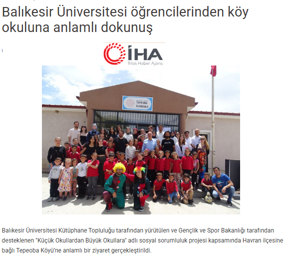 Balıkesir Üniversitesi öğrencilerinden köy okuluna anlamlı dokunuş.