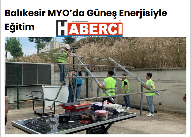 Balıkesir MYO’da Güneş Enerjisiyle Eğitim.