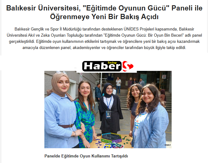 Balıkesir Üniversitesi, "Eğitimde Oyunun Gücü" Paneli ile Öğrenmeye Yeni Bir Bakış Açıdı.