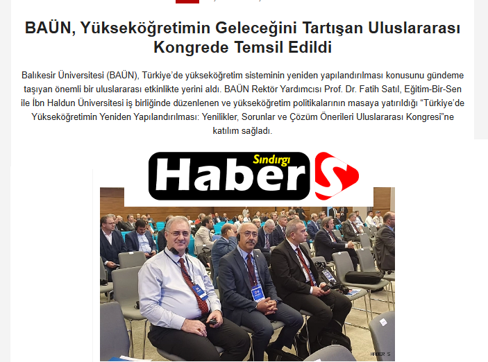 BAÜN, Yükseköğretimin Geleceğini Tartışan Uluslararası Kongrede Temsil Edildi.