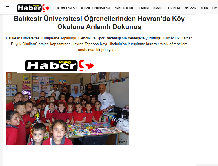 Balıkesir Üniversitesi Öğrencilerinden Havran'da Köy Okuluna Anlamlı Dokunuş