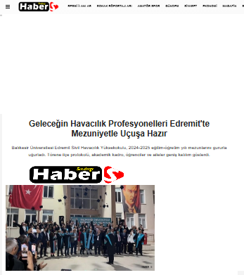 Geleceğin Havacılık Profesyonelleri Edremit'te Mezuniyetle Uçuşa Hazır