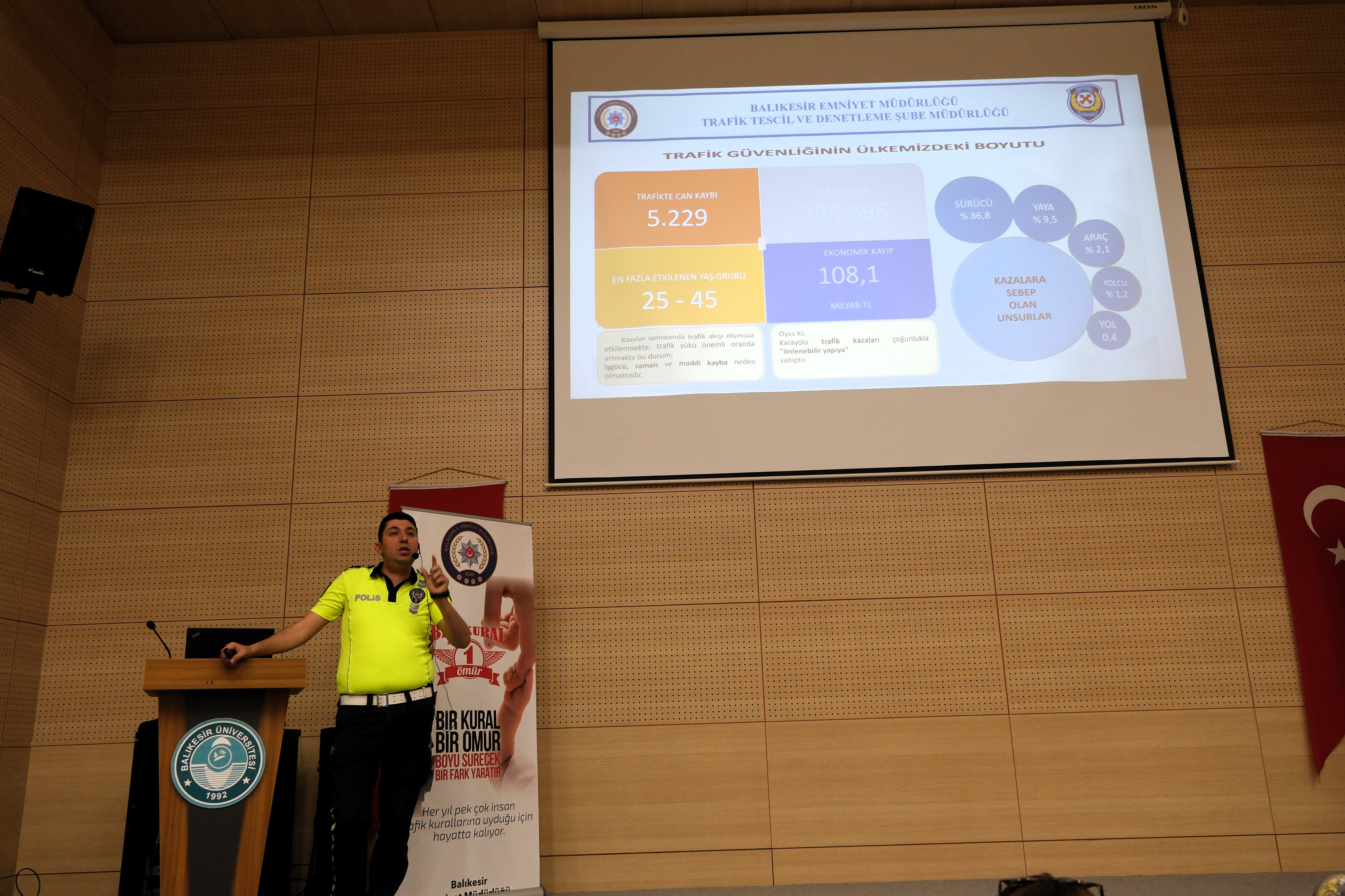 Üniversitemiz Personeline Karayolu Trafik Haftası Kapsamında Trafik Eğitimi Verildi 3