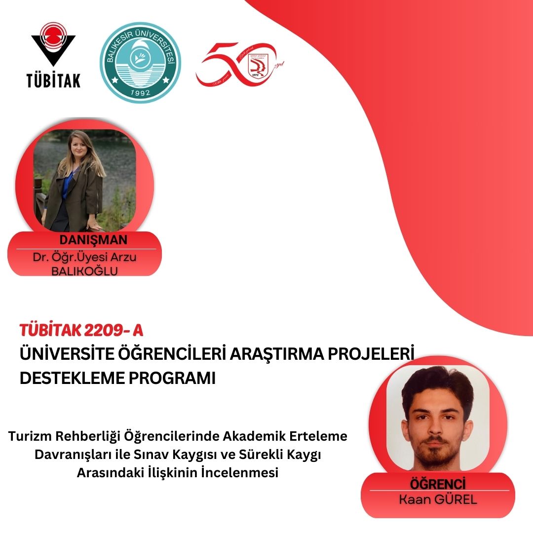 Turizm Fakültesi Öğrencilerinden TÜBİTAK 2209-A Üniversite Öğrencileri Araştırma Projesi Başarısı 1