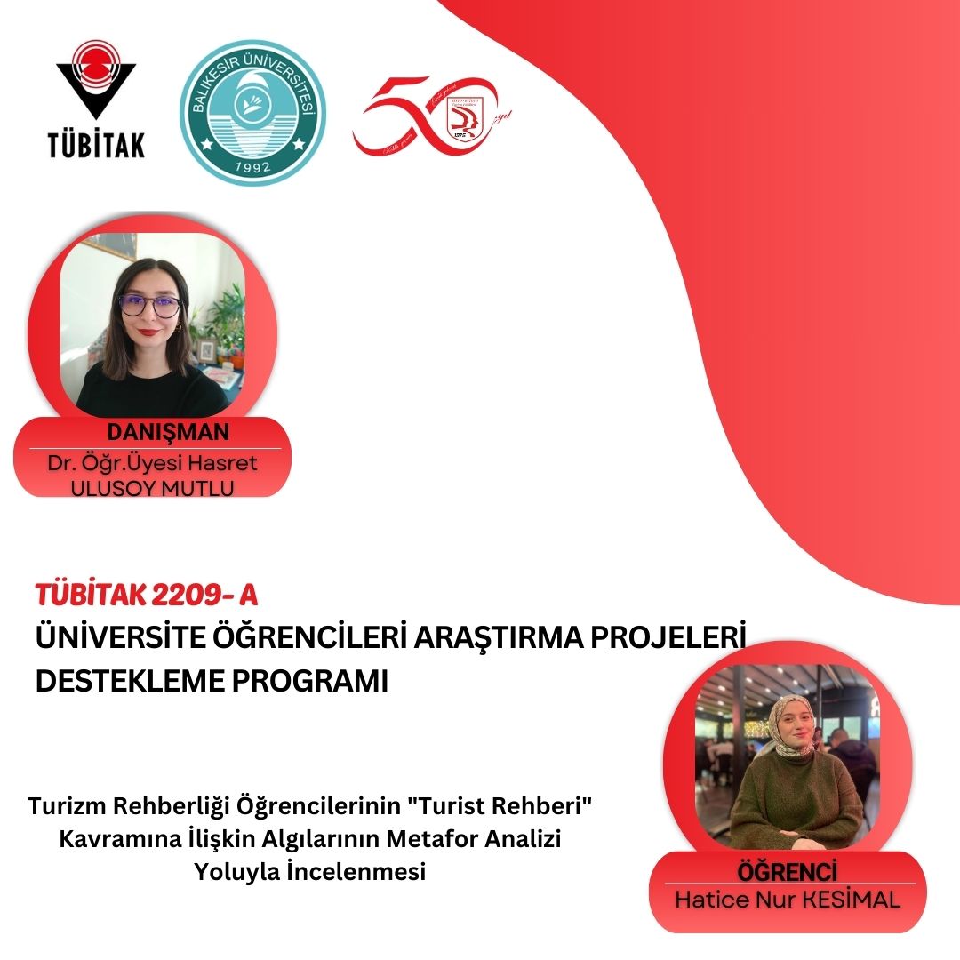 Turizm Fakültesi Öğrencilerinden TÜBİTAK 2209-A Üniversite Öğrencileri Araştırma Projesi Başarısı 3