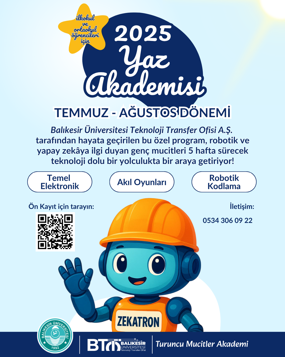 Turuncu Mucitler Akademisi: Robotik Zekâ Kampüsü Kursu Kayıtları Başladı 1