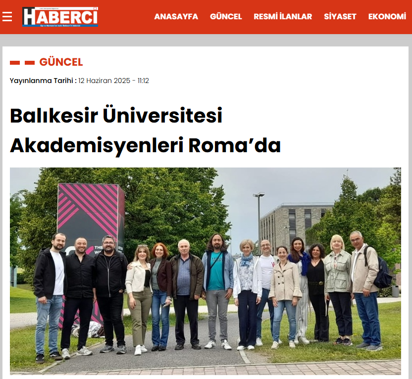 Balıkesir Üniversitesi Akademisyenleri Roma’da