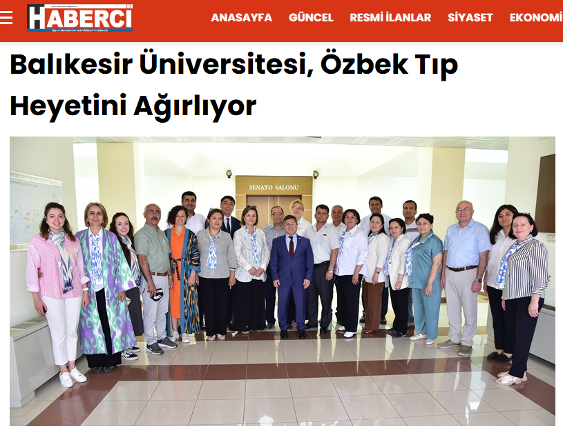 Balıkesir Üniversitesi, Özbek Tıp Heyetini Ağırlıyor