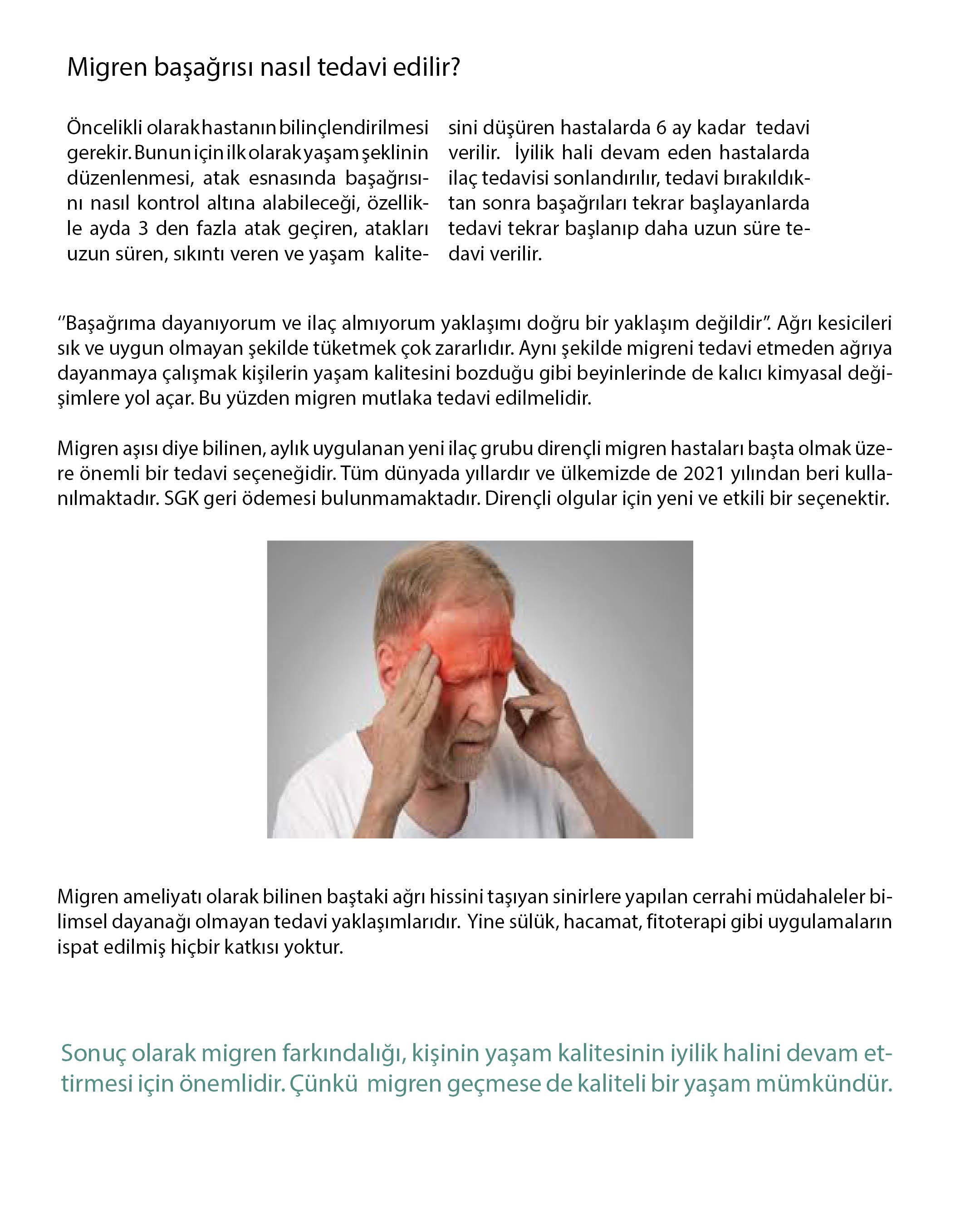 Akademisyenlerimizden; "Migren Farkındalık Günü" Balıkesir Üniversitesi Tıp Fakültesi Nöroloji Anabilim Dalı Doç. Dr. Nermin Tepe 4