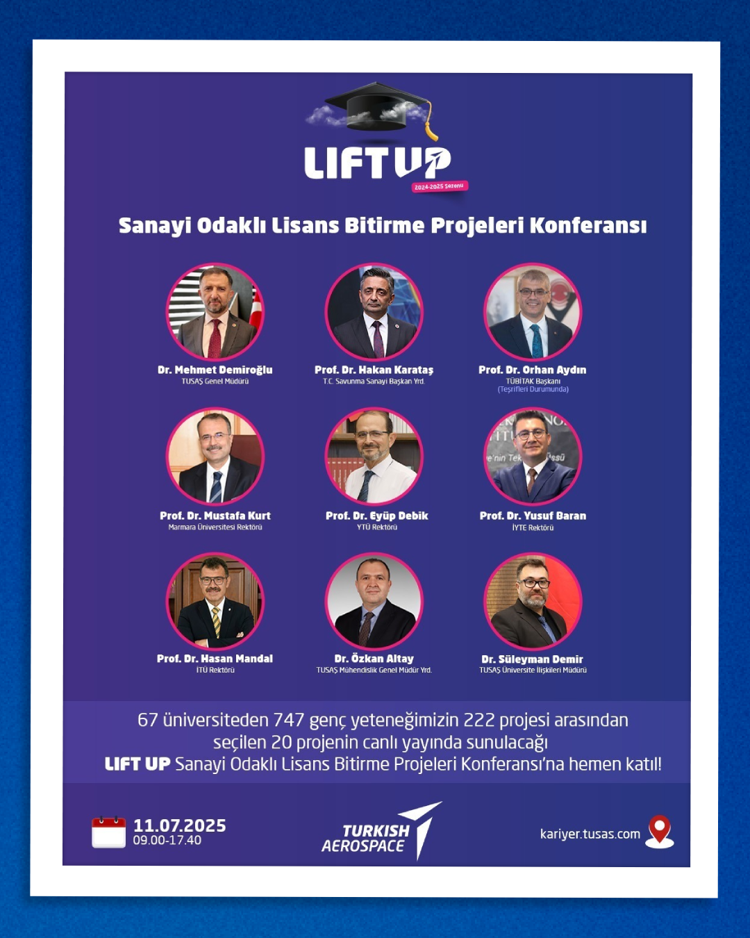 LIFT UP Sanayi Odaklı Lisans Bitirme Projeleri Konferansı 2