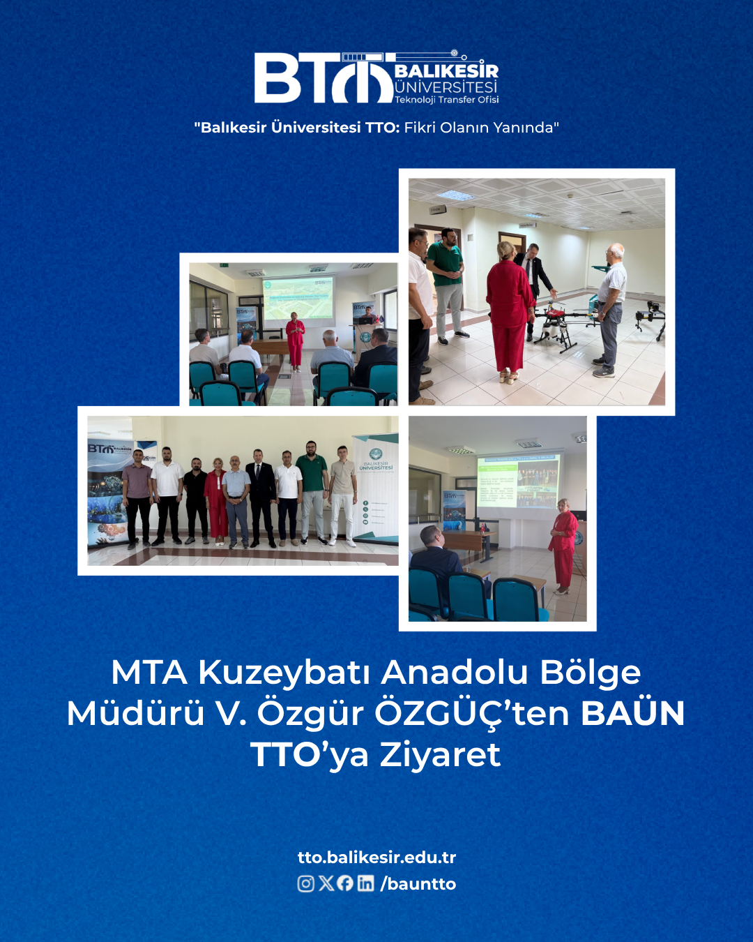 MTA Kuzeybatı Anadolu Bölge Müdürü V. Özgür ÖZGÜÇ’ten BAÜN TTO’ya Ziyaret 1