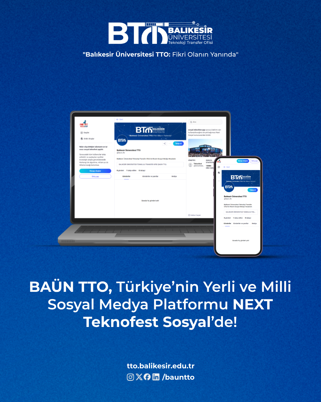 BAÜN TTO, Türkiye’nin Yerli ve Milli Sosyal Medya Platformu NEXT Teknofest Sosyal’de! 1