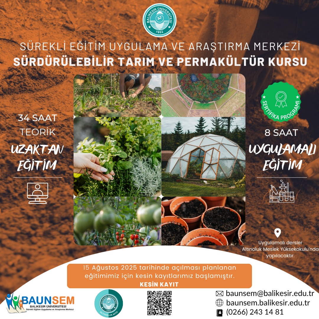 Altınoluk MYO’dan Sürdürülebilir Tarım ve Permakültür Eğitimi