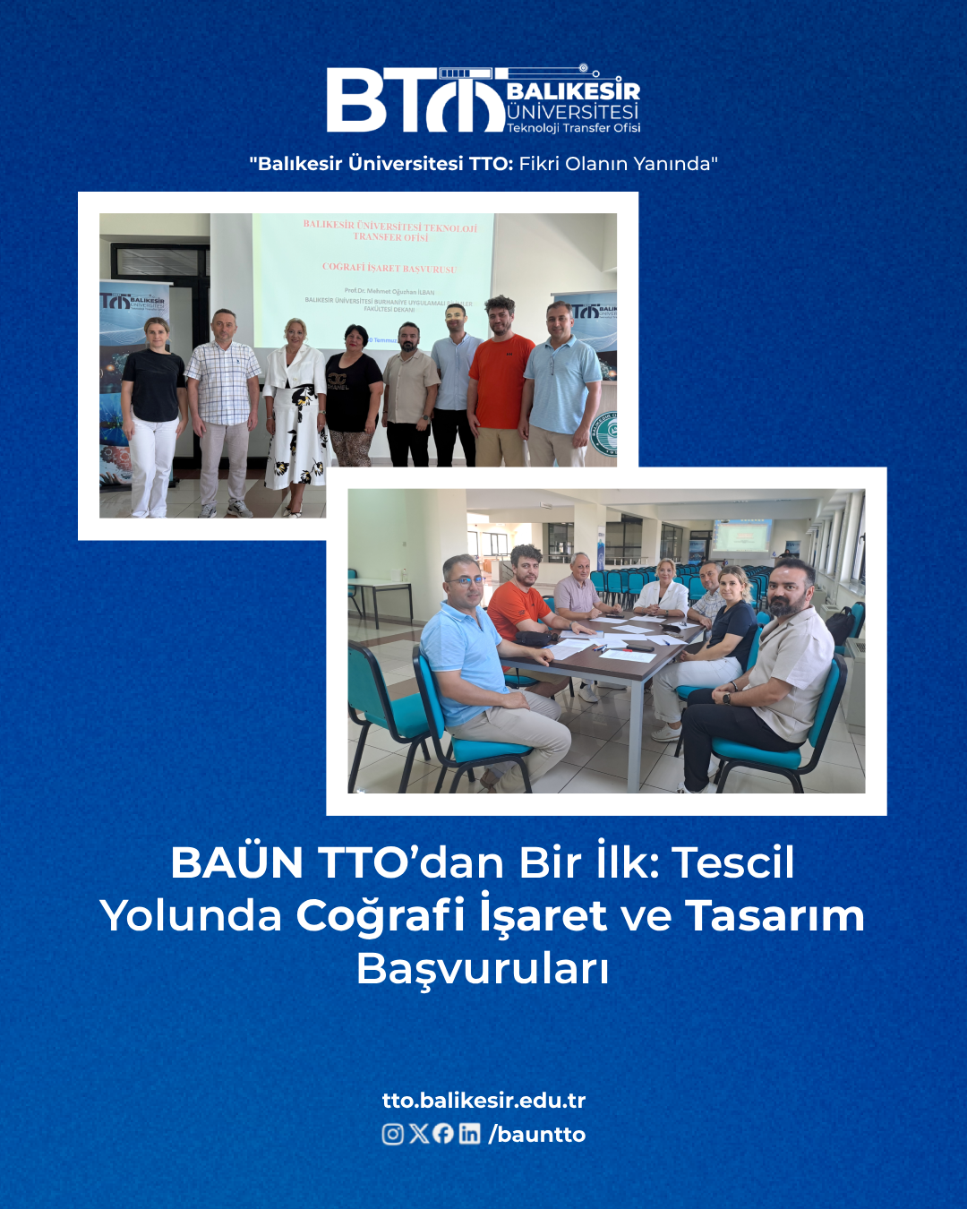 BAÜN TTO’dan Bir İlk: Tescil Yolunda Coğrafi İşaret ve Tasarım Başvuruları 1