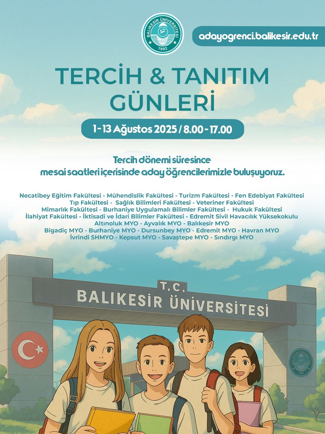 Fakültemizi tercih etmek isteyen sevgili öğrenci adaylarımızı ağırlamaya devam ediyoruz