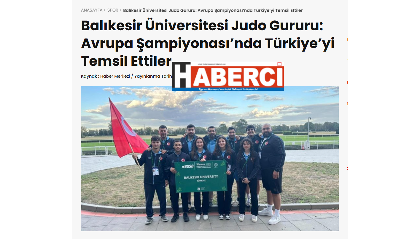 Balıkesir Üniversitesi Judo Gururu: Avrupa Şampiyonası'nda Türkiye'yi Temsil Ettiler