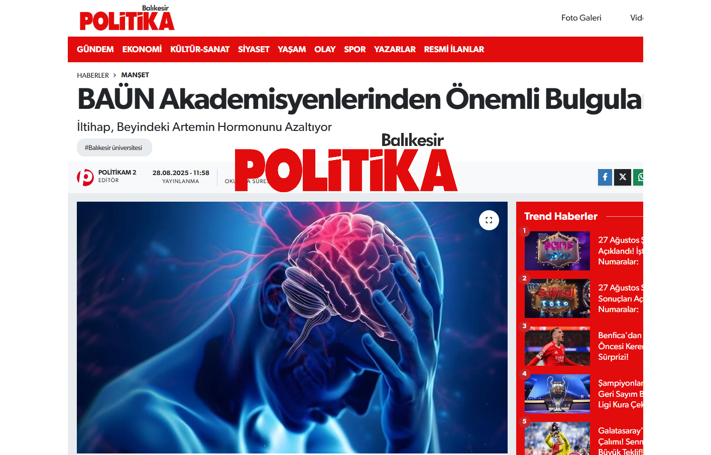 BAÜN Akademisyenlerinden Önemli Bulgular