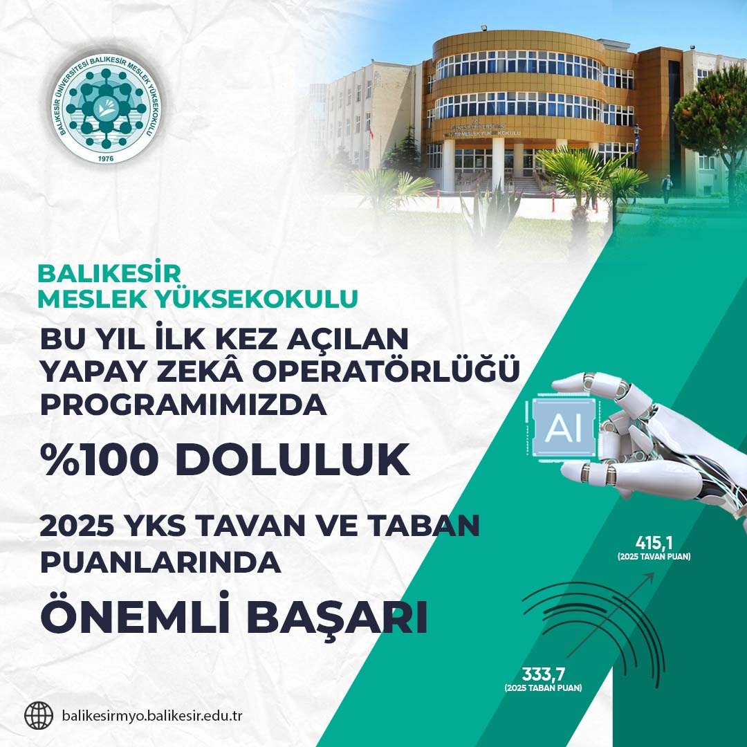 Yapay Zekâ Operatörlüğü Programımız %100 Doluluk Oranına Ulaştı