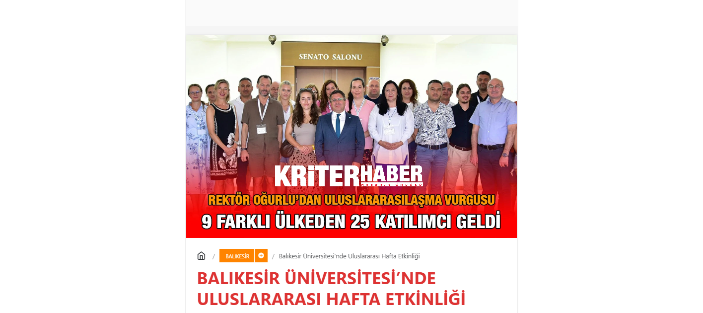 Balıkesir Üniversitesi’nde Uluslararası Hafta Etkinliği