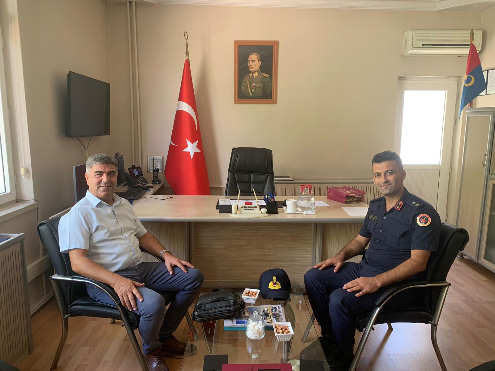Our Director, Prof. Dr. Hasan Hüseyin Şahan, paid a courtesy visit to Savaştepe District Gendarmerie Commander, First Lieutenant Ali Oğuz Karaman.